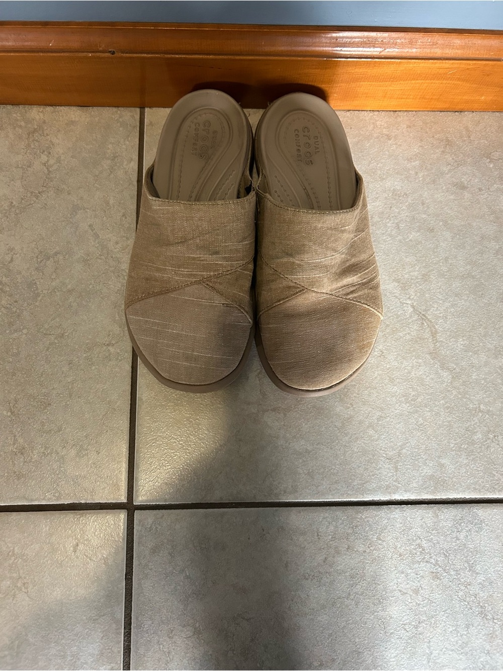 Crocs Neutral Slip-On Clog Mules - Tan